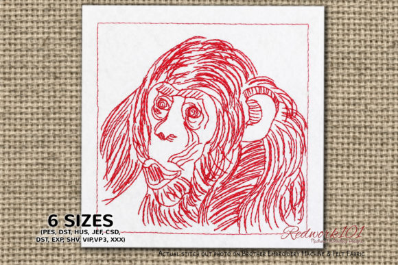 Baby Chimpanzee: A Wildly Charming Embroidery Design for Personalized Gifts
