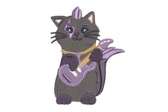 Cartoon Cat Rockstar: A Charming Addition