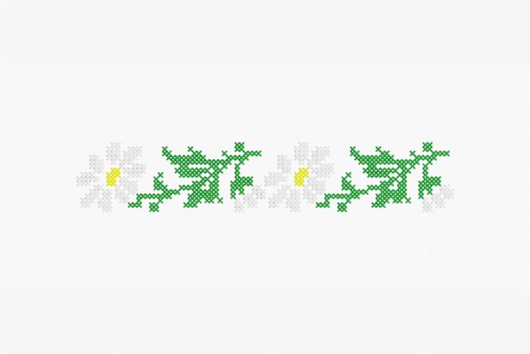 Charming 1908 Oxeye Daisy Border for Craft Fairs