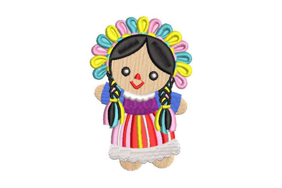Charming Maria Lele Mexican Doll Embroidery