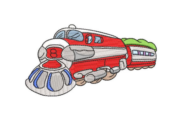 Charming Old Train Embroidery for Kids