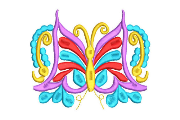 Colorful Butterfly: A Vibrant Embroidery Design