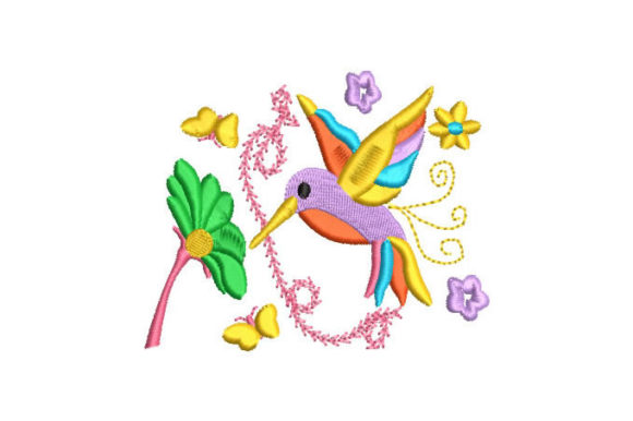 Colorful Colibri: A Vibrant Addition to Your Embroidery