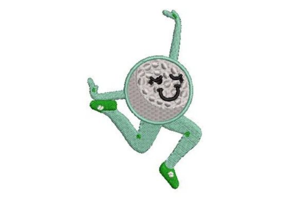 Creative Fabrica's Dancing Golf Ball: A Fun Embroidery Design