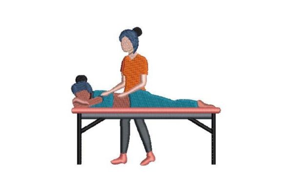 Cute and Stylish Massage Therapist at Work