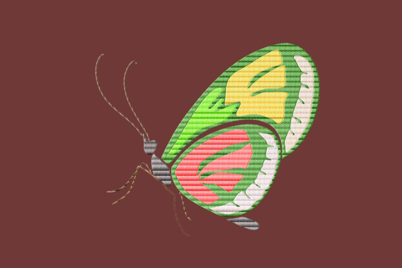 Green Strong Butterfly Embroidery Review