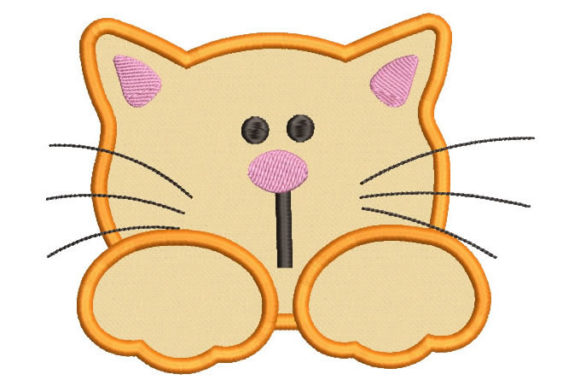 Playful Cat Face Applique for Premium Sweatshirts