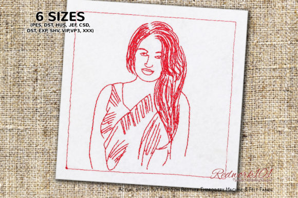 Woman with Long Hair Embroidery Review